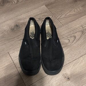Vans Men's Black Canvas Slip-On Sneakers